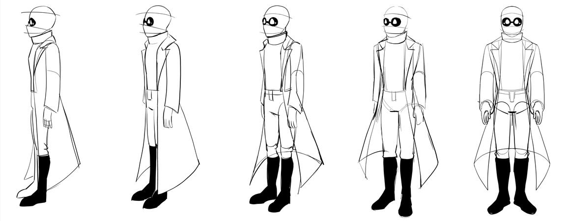 Larry Sarcophagus 2.0 Turnaround Sketch